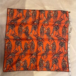 Seaward & Stern of England Reversible Silk Giraffe Handkerchief Square.